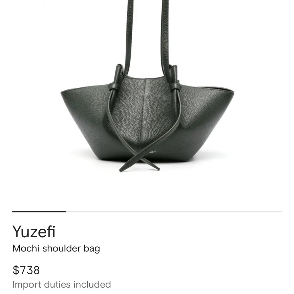 Yuzefi Mochi Shoulder Bag Pine Green BNWT - Picture 5 of 8